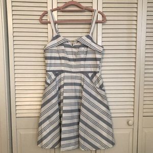 NWT Trixxi Romonna Striped Flare Mini Dress